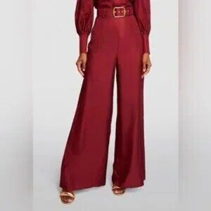 Zimmermann Wide Leg Silk Pants, Size 0 (XS-S)
